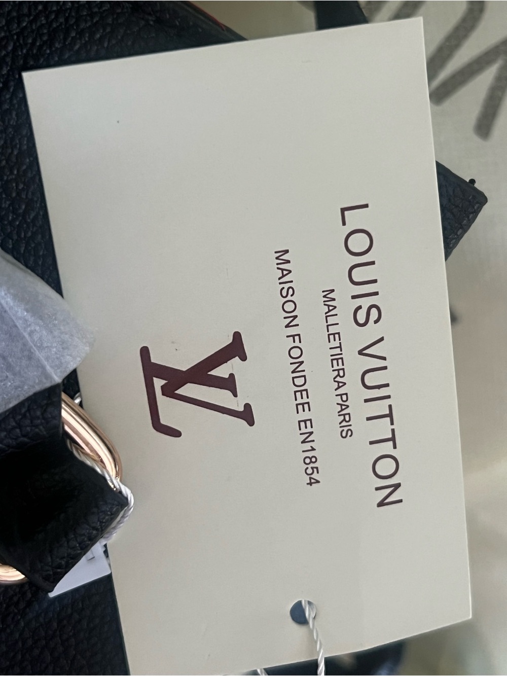 LV  Black & White Monogram Leather Satchel - Picture 14 of 14